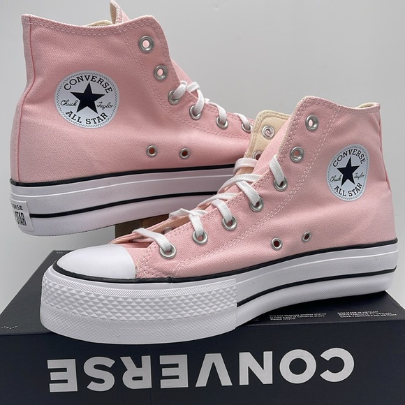 Converse WMNS CTAS LIFT HI DONUT GLAZE/WHITE/BLACK A06507F Platforms Sneakers - Picture 9 of 16